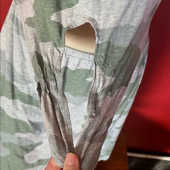 Like new Aerie Camo Tank Dress with Tie Front - Picture 5 of 15